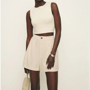 Reformation Mason Short Ivory - Size 6